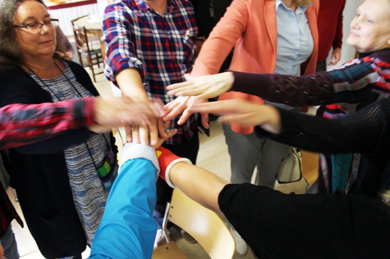 Hands in a circle