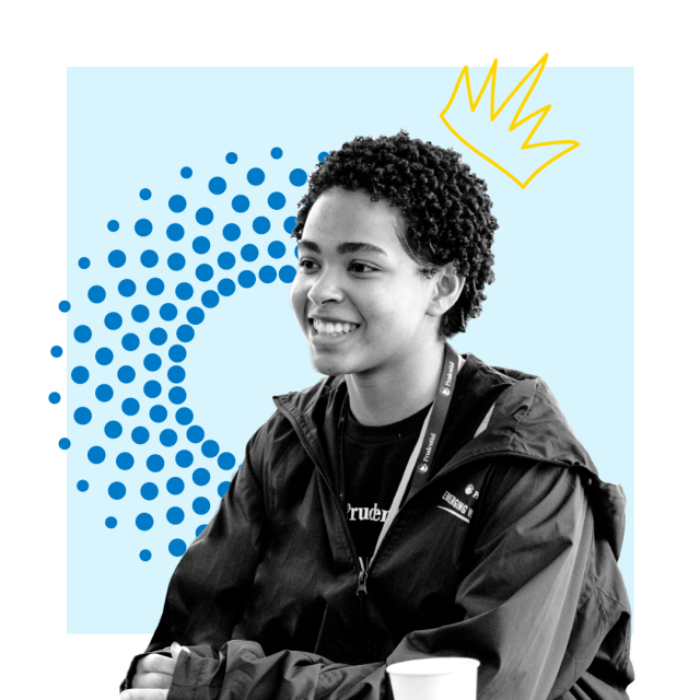 Graphic illustration of Prudential Emerging Visionaries winner Jordyn Wright